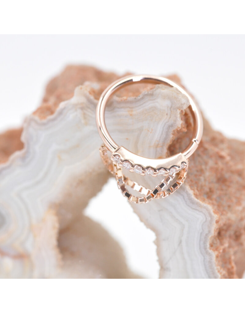 BVLA 18g Machina Seam Rings with Genuine VS  Diamonds in 14k Gold by BVLA!