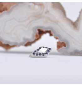 BVLA Avalon Diamond & Iolite White Gold 16g Threaded End