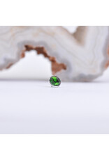 BVLA 3mm Cup with Rose Cut Green Tourmaline in 14k White Gold 16g Threaded End