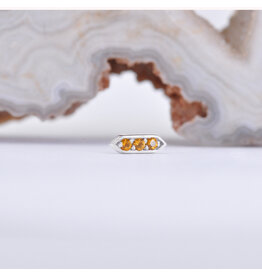 BVLA Sillan Citrine White Gold 16g Threaded End