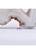 BVLA Sillan with Hot Pink Sapphire in 14k White Gold 16g Threaded End