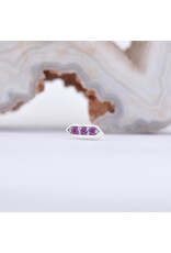 BVLA Sillan with Hot Pink Sapphire in 14k White Gold 16g Threaded End