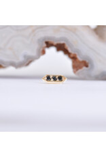 BVLA Sillan with Black Diamond in 14k Yellow Gold 16g Threaded End