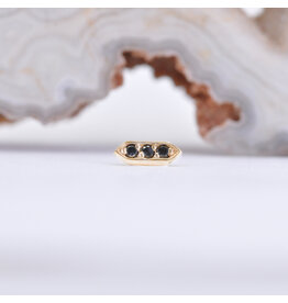 BVLA Sillan Black Diamond Yellow Gold 16g Threaded End
