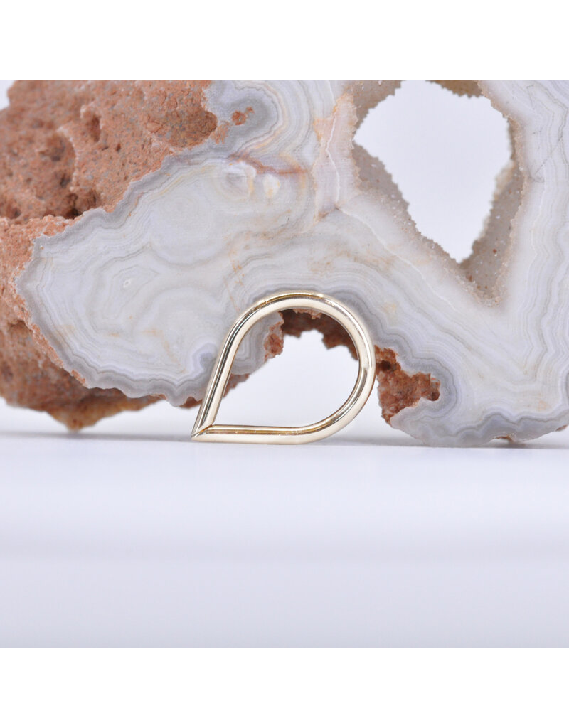 BVLA Polished Teardrop in 14k Gold 16g 5/16" x 7/16" Seam Rings by BVLA