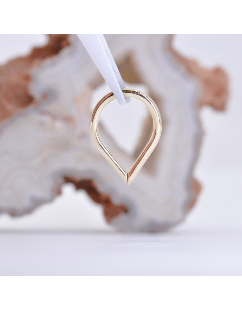 BVLA Polished Teardrop in 14k Gold 16g 5/16" x 7/16" Seam Rings by BVLA