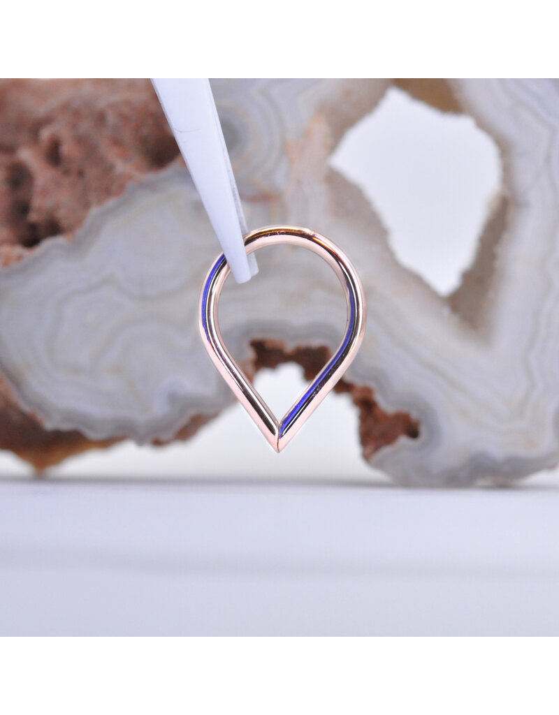 BVLA Polished Teardrop in 14k Gold 16g 5/16" x 7/16" Seam Rings by BVLA