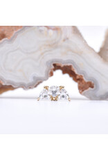 BVLA Irisa 3 with CZ in 14k Yellow Gold 16g Threaded End by BVLA!