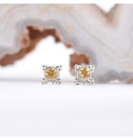 BVLA Mini Kandy Honey Topaz White Gold Threadless Ends