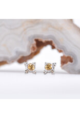 BVLA 5mm Mini Kandy with Honey Topaz in 14K White Gold Threadless Ends