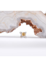 BVLA 5mm Mini Kandy with Honey Topaz in 14K White Gold Threadless Ends