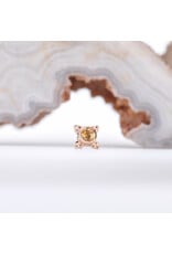 BVLA 5mm Mini Kandy with Honey Topaz in 14k Rose Gold Threadless Ends