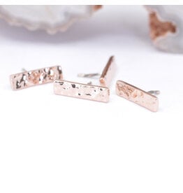 BVLA Hammered Rectangle 14k Gold Threadless Ends