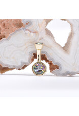 BVLA 14g 3/16" Bezel with Mystic Topaz in 14k Rose Gold Navel Curve by BVLA!