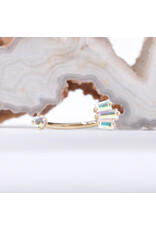 BVLA 16g 7/16" Oceane with Mercury Mist Topaz in 14k Yellow Gold Navel J Curve by BVLA!