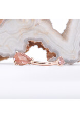 BVLA 14g 3/8" Pear Prong with Faceted Oregon Sunstone in 14k Rose Gold Navel Curve  by BVLA!