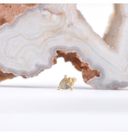BVLA Timka Labradorite Yellow Gold 16g Threaded End