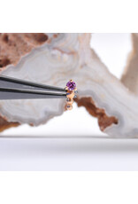 BVLA Glow Worm with Rhodolite Garnet in 14k Rose Gold Threadless End by BVLA!
