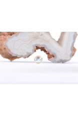 BVLA 4mm Cup with Rainbow Moonstone Cabochon in 14k Yellow Gold Threadless Ends