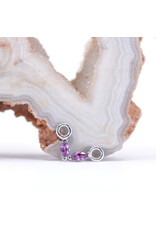 BVLA 3x1.5mm Marquise V Prong Charms with Rhodolite Garnet in 14k White Gold by BVLA