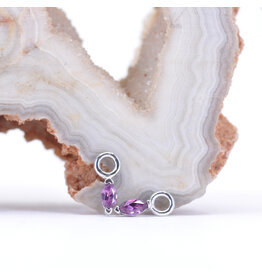 BVLA Rhodolite Marquise Charms 14k White Gold by BVLA
