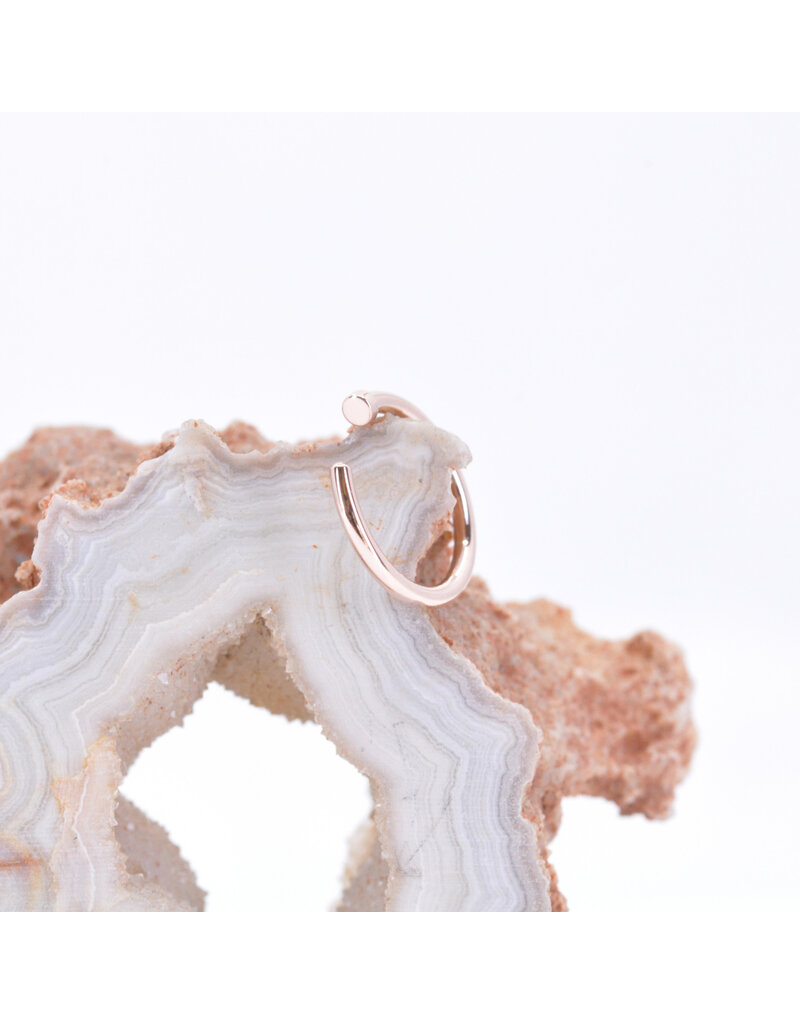 BVLA 18g 5/16" Nostril Nail with 1.5mm Disc in 14k Rose Gold by BVLA!