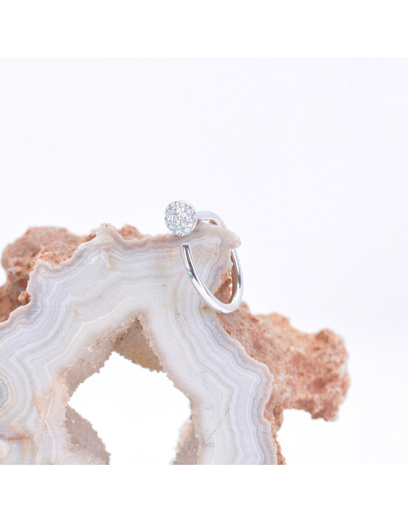 BVLA 18g 5/16" Nostril Snail with 3mm Hammered Disc in 14k Gold by BVLA!