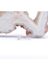 BVLA 18g 5/16" Nostril Snail with 3mm Hammered Disc in 14k Gold by BVLA!