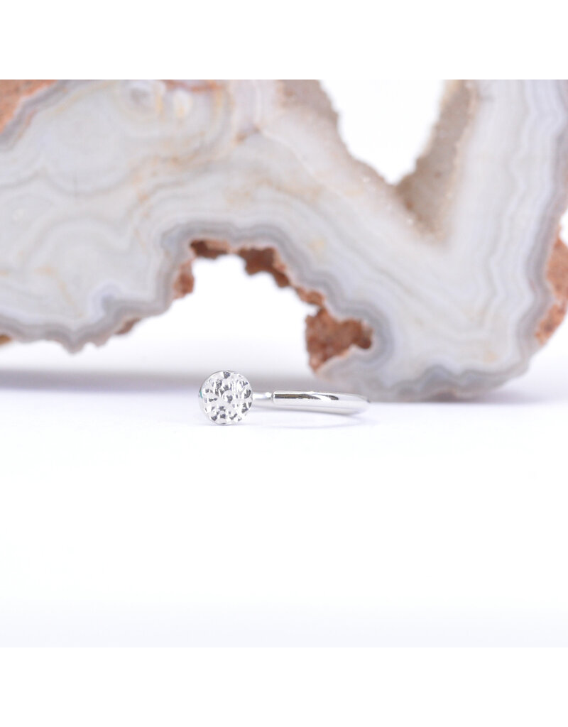 BVLA 18g 5/16" Nostril Snail with 3mm Hammered Disc in 14k Gold by BVLA!