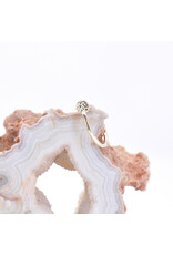 BVLA 18g 5/16" Nostril Snail with 3mm Hammered Disc in 14k Gold by BVLA!
