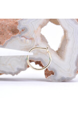 BVLA 18g 5/16" Nostril Snail with 3mm Hammered Disc in 14k Gold by BVLA!