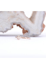 BVLA 18g 5/16" Nostril Snail with 3mm Hammered Disc in 14k Gold by BVLA!