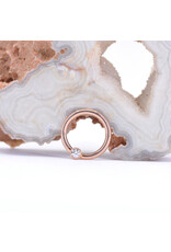BVLA 16g Fixed Bezel Seam Rings with 2mm CZ in 14k Rose Gold