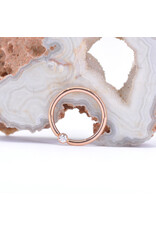 BVLA 16g Fixed Bezel Seam Rings with 2mm CZ in 14k Rose Gold