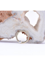 BVLA 16g Fixed Bezel Seam Rings with 2mm CZ in 14k Yellow Gold