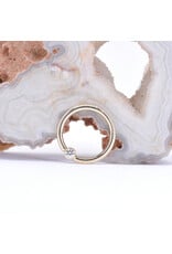 BVLA 16g Fixed Bezel Seam Rings with 2mm CZ in 14k Yellow Gold