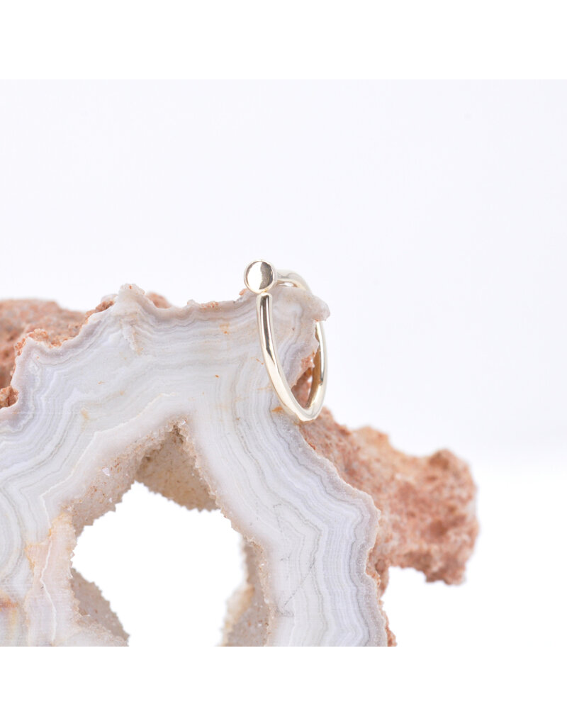 BVLA 14k Gold 18g Nostril Snail with Polished Disc by BVLA!