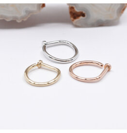 BVLA 18g Nostril Snails Polished Disc 14k Gold by BVLA