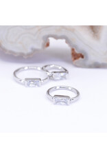 BVLA 18g Fixed Baguette Seam Rings with 4x2mm CZ in 14k Gold by BVLA!