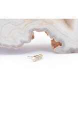 BVLA Sillan with CZ in 14k Gold Threadless Ends by BVLA!