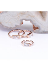 BVLA 18g Fixed Baguette Seam Rings with 4x2mm CZ in 14k Gold by BVLA!