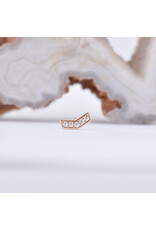 BVLA Chevron with CZ in 14k Gold Threadless Ends byBVLA!