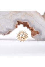BVLA 6mm Afghan with CZ in 14k Gold Threadless Ends by BVLA!