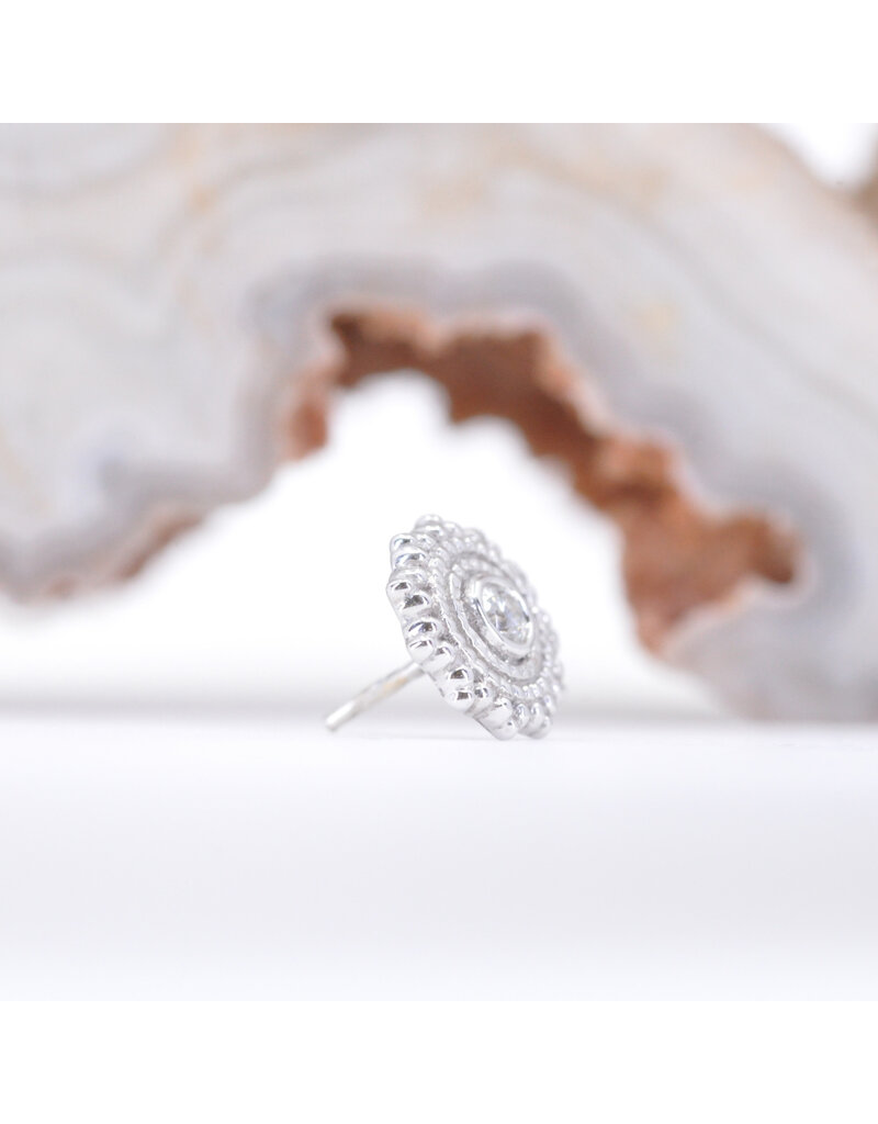 BVLA 6mm Afghan with CZ in 14k Gold Threadless Ends by BVLA!