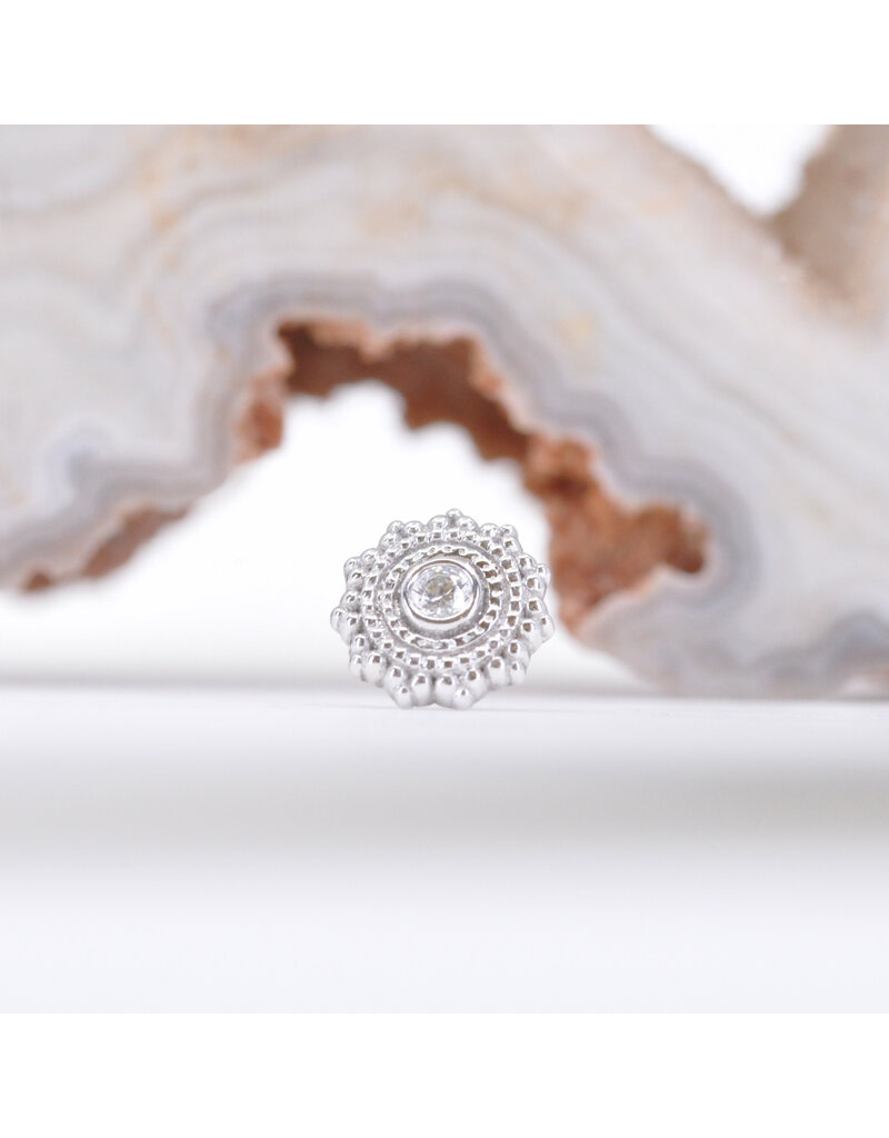 BVLA 6mm Afghan with CZ in 14k Gold Threadless Ends by BVLA!