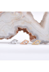BVLA Dario with CZ in 14k Gold Threadless Ends by BVLA!