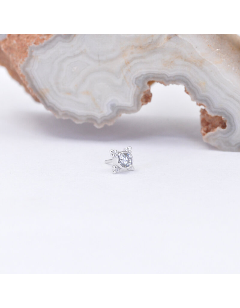 BVLA 5mm Mini Kandy with CZ in 14k Gold Threadless Ends by BVLA!