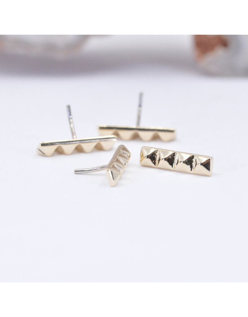 BVLA Pyramid Strip 14k Gold Threadless Ends by BVLA!