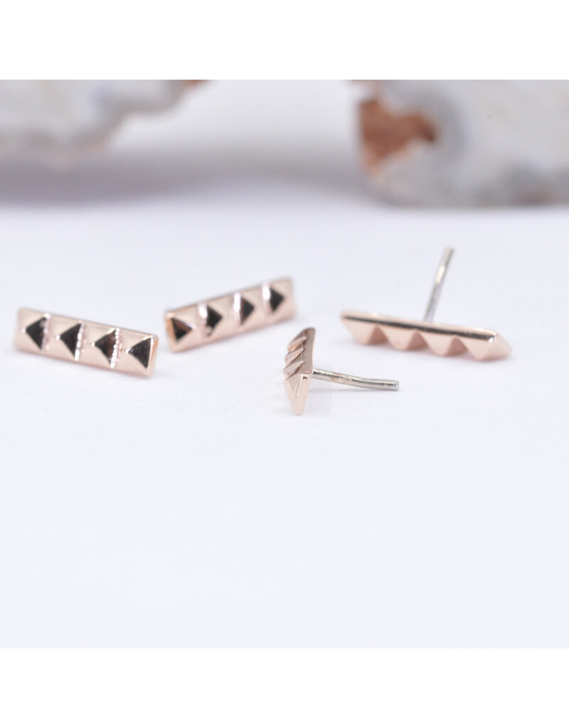 BVLA Pyramid Strip 14k Gold Threadless Ends by BVLA!