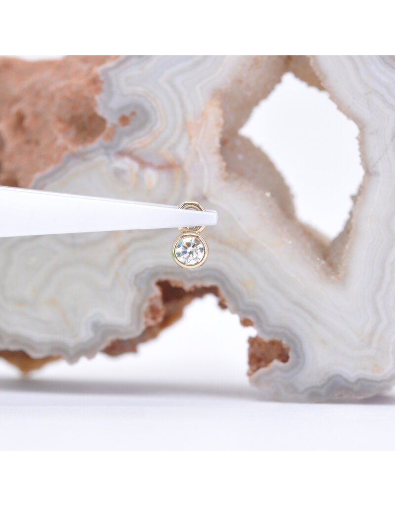 BVLA Bezel Charm with Genuine VS Diamond in 14k Gold by BVLA